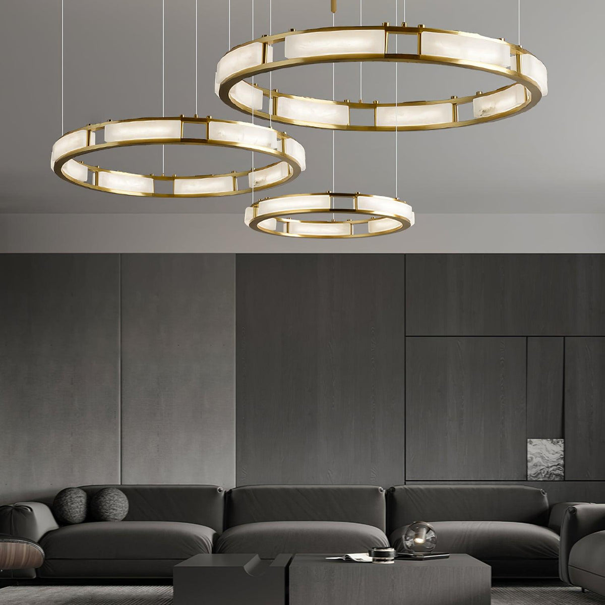 Isolune Alabaster Linear Chandelier