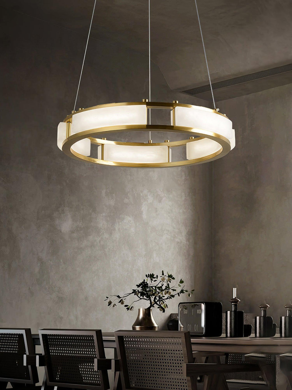 Isolune Alabaster Linear Chandelier