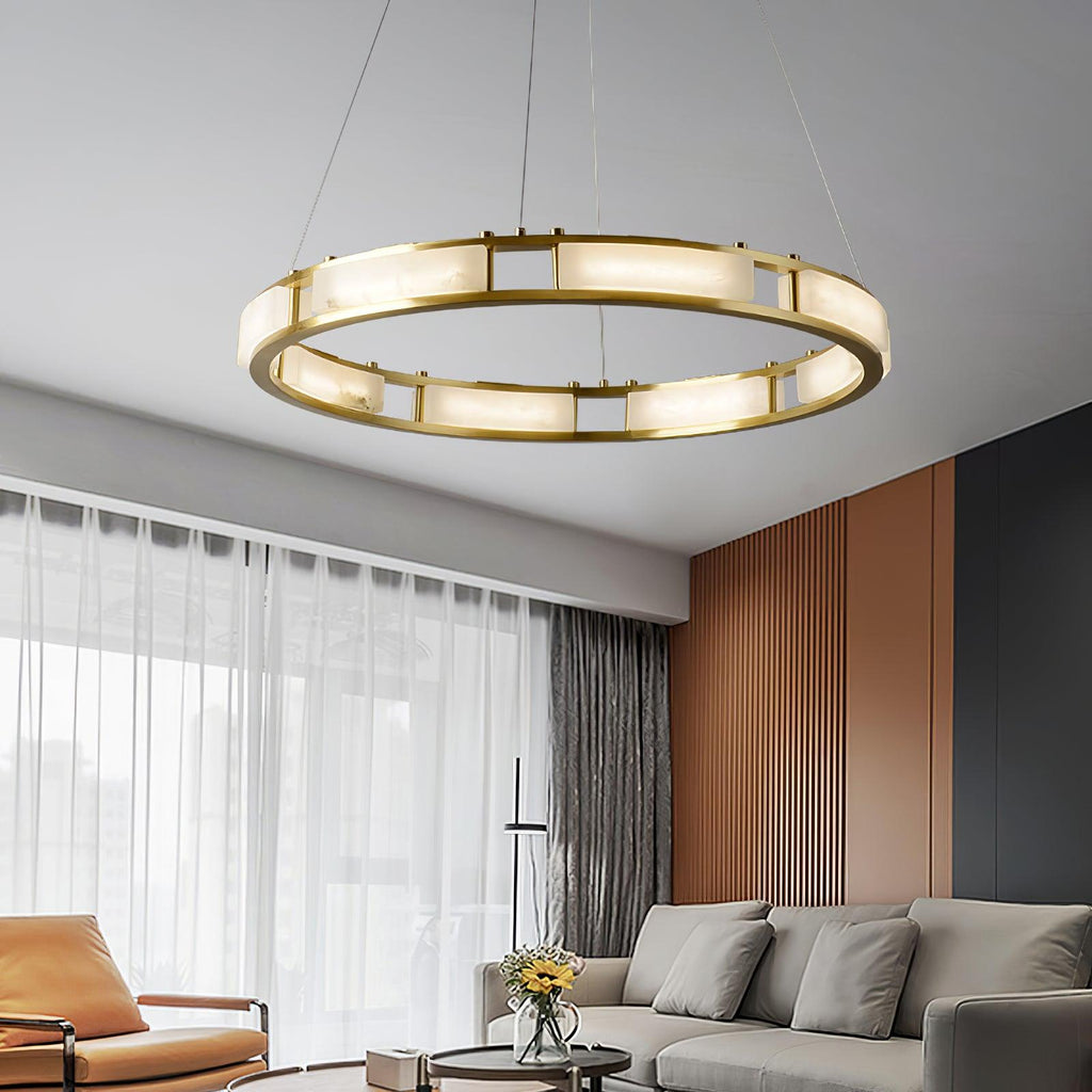 Isolune Alabaster Linear Chandelier