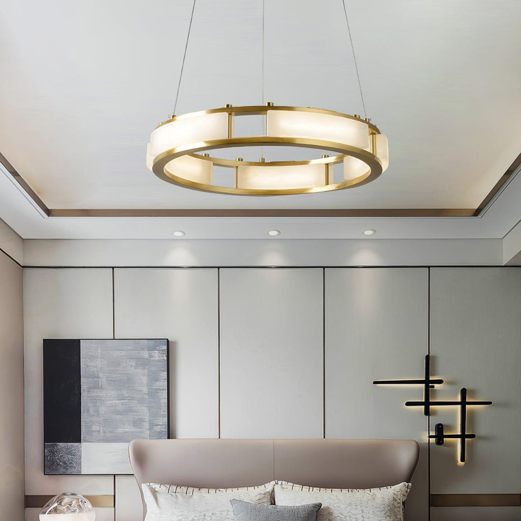 Isolune Alabaster Linear Chandelier