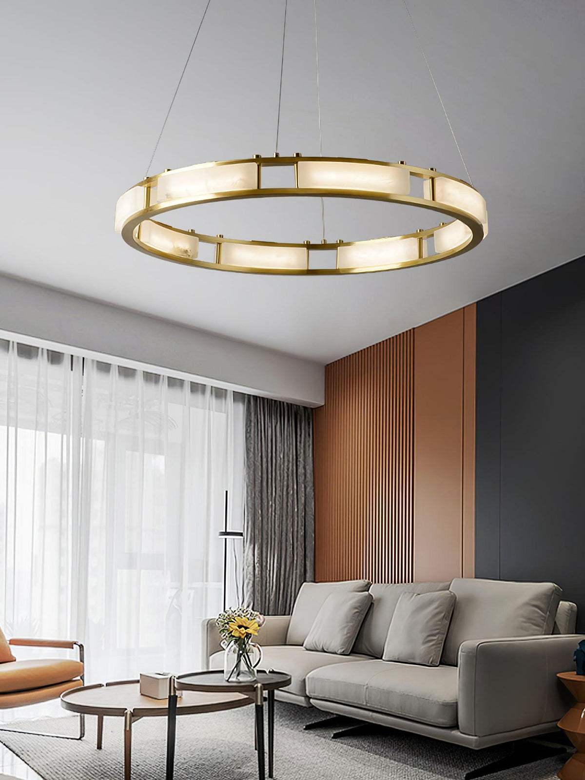 Isolune Alabaster Linear Chandelier