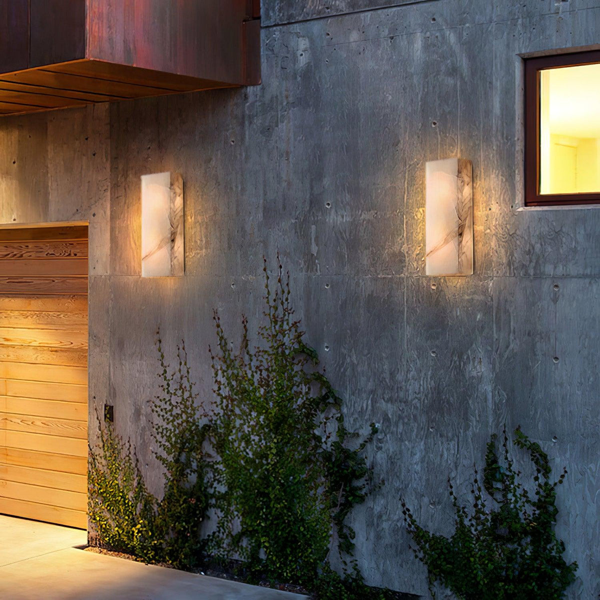 Celovaire Alabaster Rectangular Wall Lamp