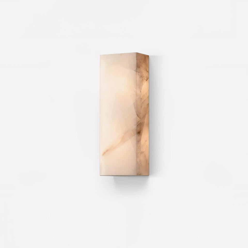 Celovaire Alabaster Rectangular Wall Lamp#Finish_White#Quantity_Single
