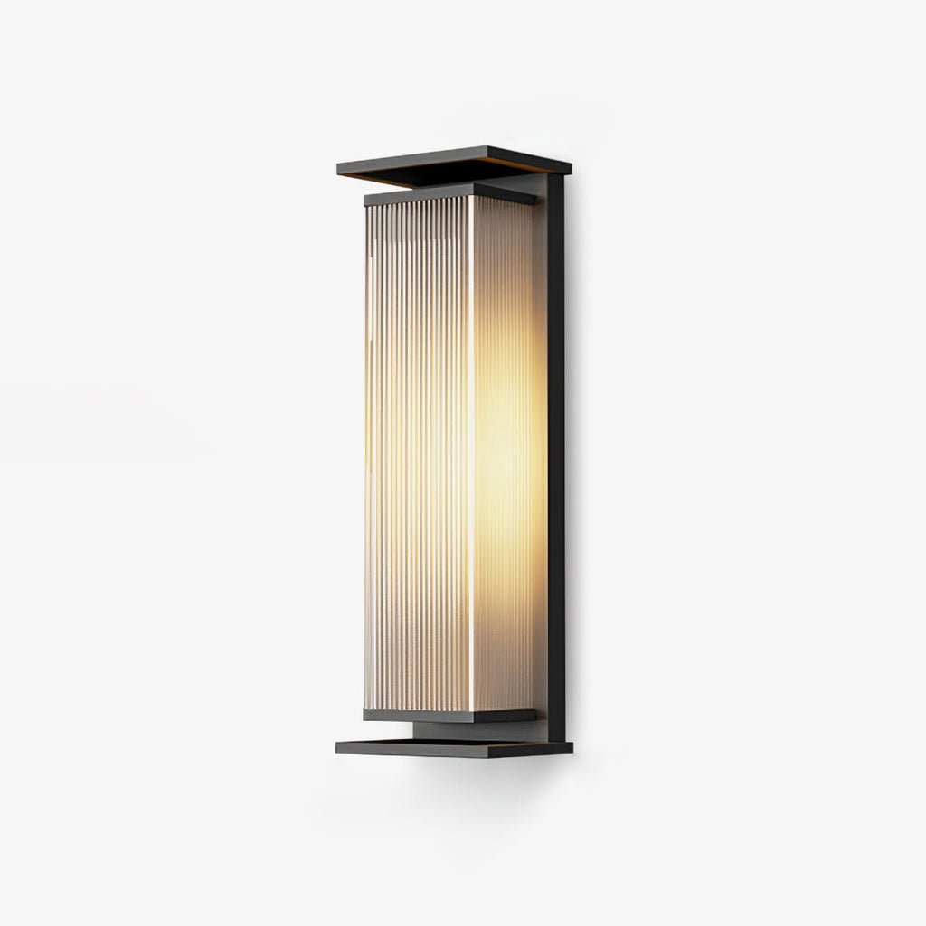 Bravienne Metal Rectangular Solar Outdoor Wall Lamp