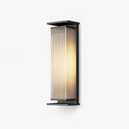 Bravienne Metal Rectangular Solar Outdoor Wall Lamp