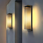 Bravienne Metal Rectangular Solar Outdoor Wall Lamp