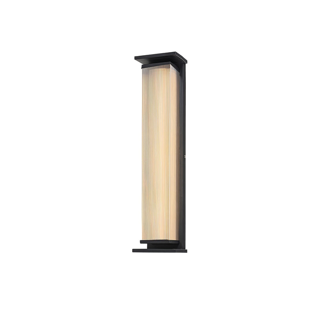 Bravienne Metal Rectangular Solar Outdoor Wall Lamp