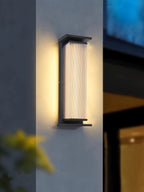 Bravienne Metal Rectangular Solar Outdoor Wall Lamp