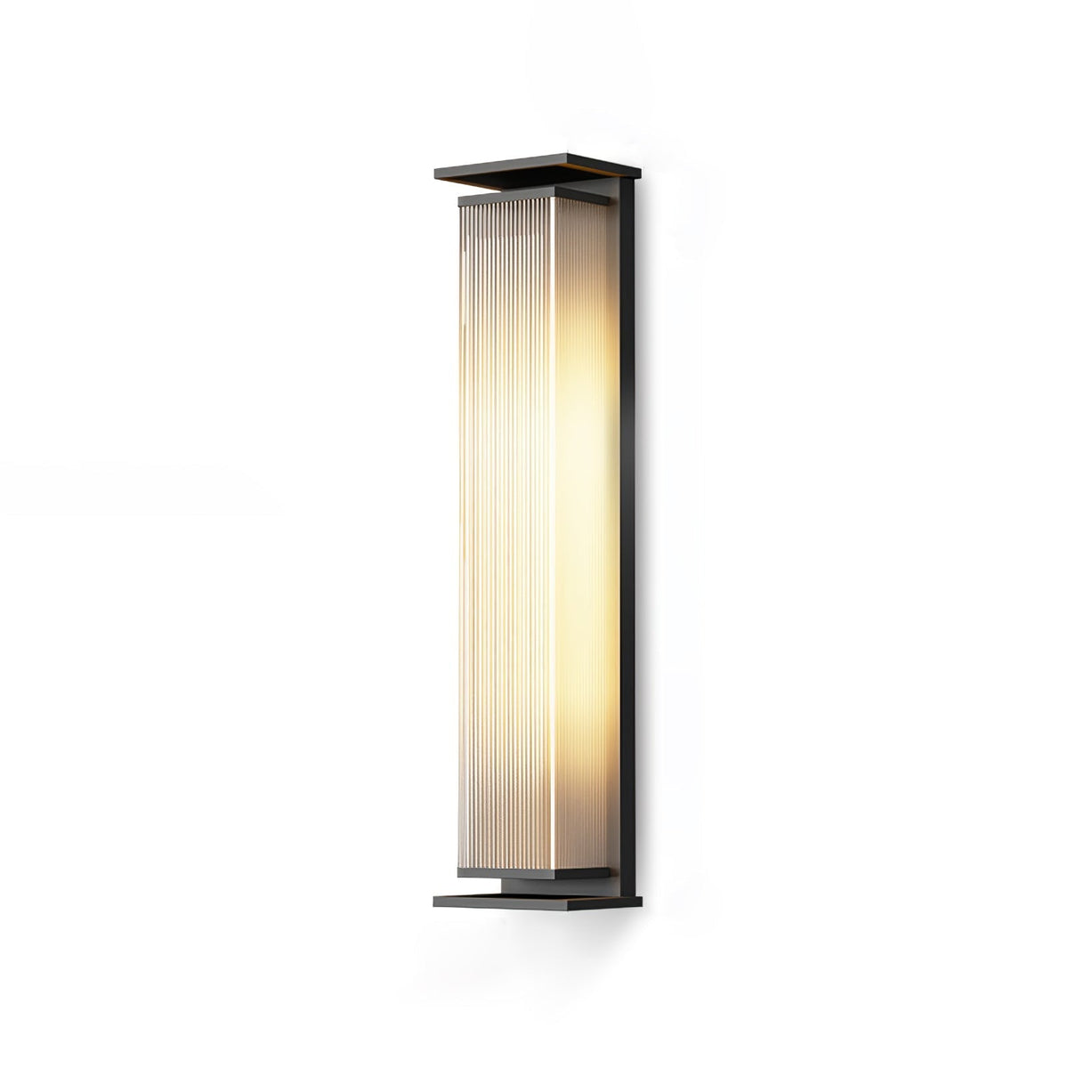 Bravienne Metal Rectangular Solar Outdoor Wall Lamp