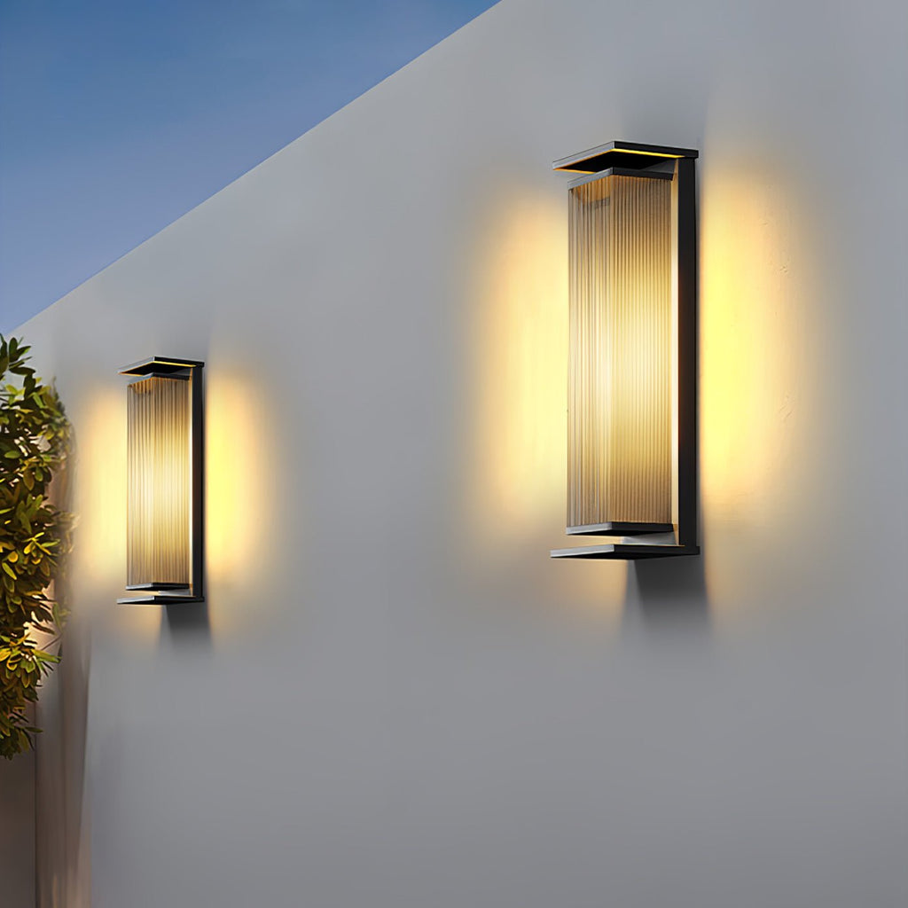 Bravienne Metal Rectangular Solar Outdoor Wall Lamp