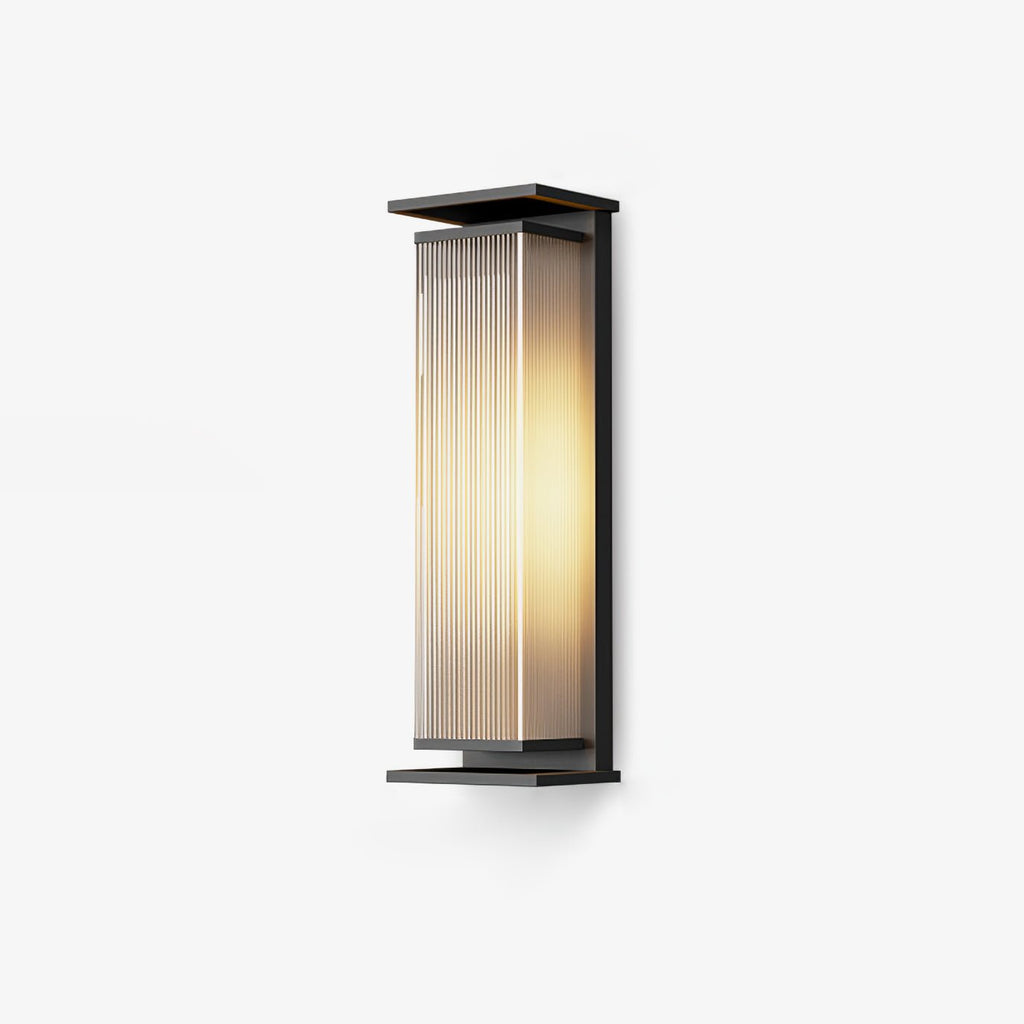 Bravienne Metal Rectangular Solar Outdoor Wall Lamp