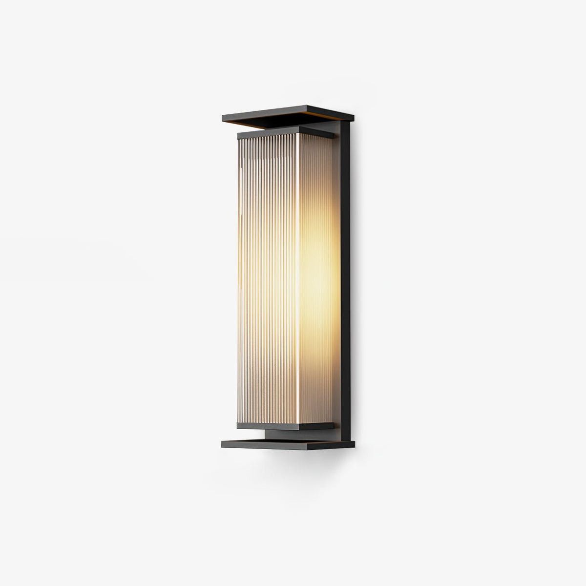 Bravienne Metal Rectangular Solar Outdoor Wall Lamp