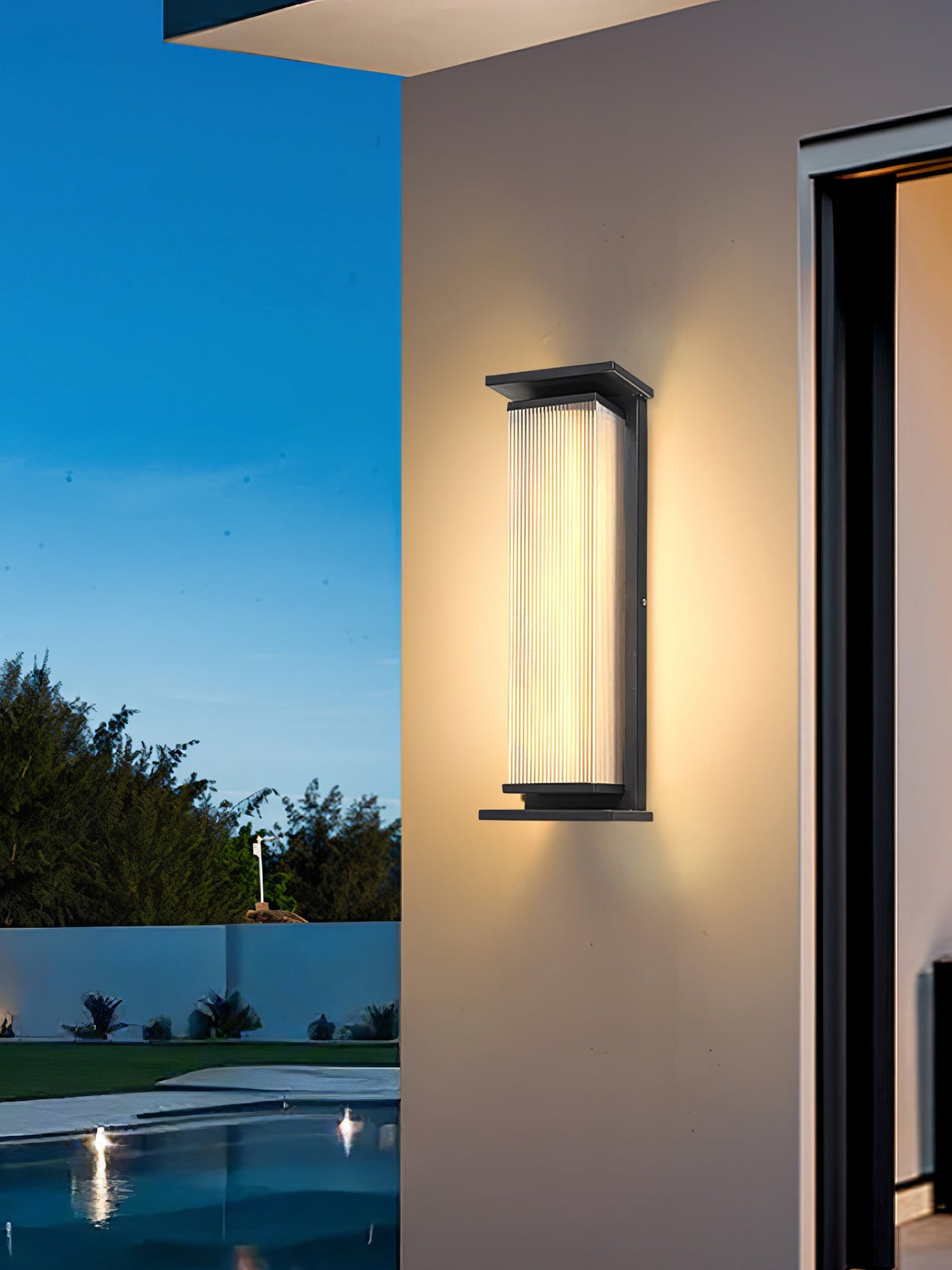 Bravienne Metal Rectangular Solar Outdoor Wall Lamp