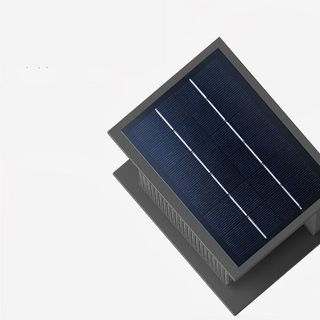 Bravienne Metal Rectangular Solar Outdoor Wall Lamp