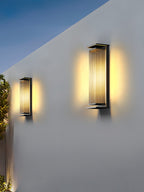 Bravienne Metal Rectangular Solar Outdoor Wall Lamp