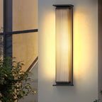 Bravienne Metal Rectangular Solar Outdoor Wall Lamp