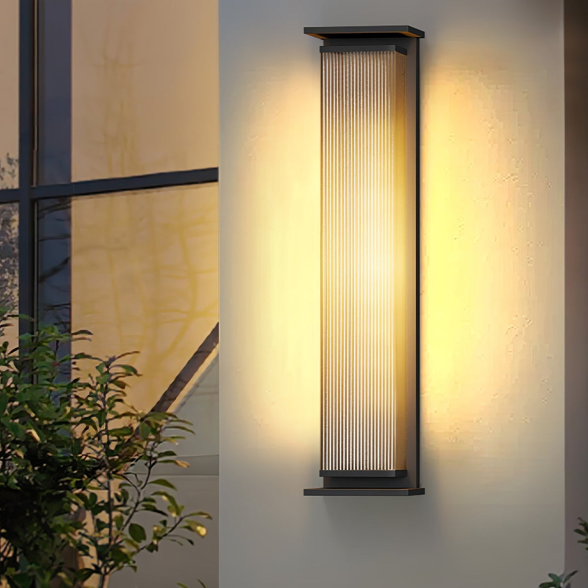Bravienne Metal Rectangular Solar Outdoor Wall Lamp