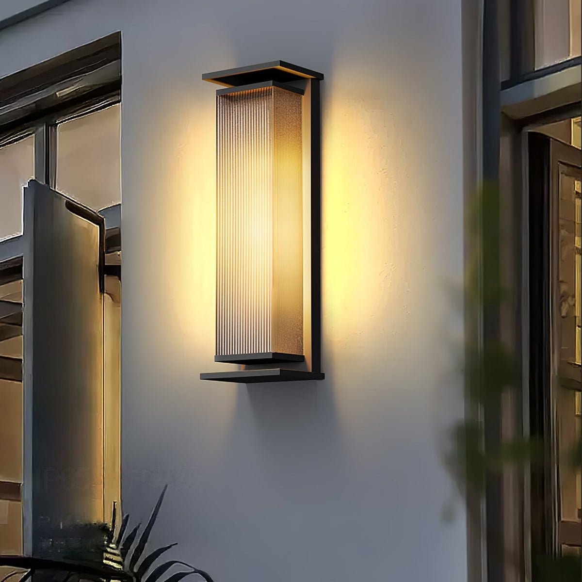 Bravienne Metal Rectangular Solar Outdoor Wall Lamp