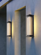 Bravienne Metal Rectangular Solar Outdoor Wall Lamp