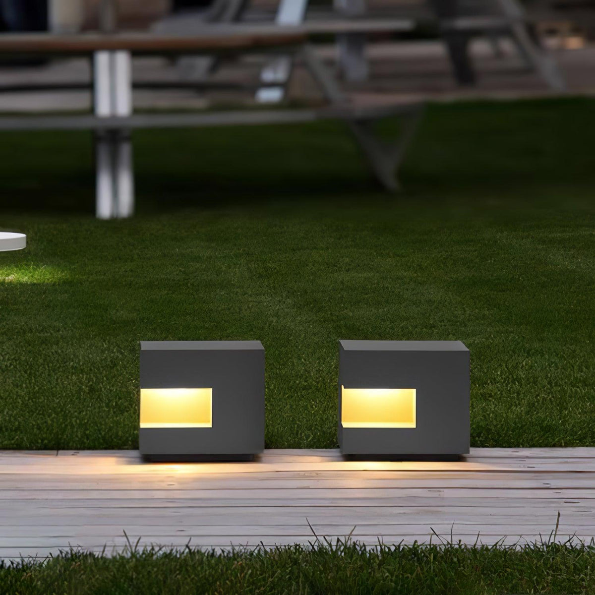 Asterelle Metal Cube Outdoor Post Lamp