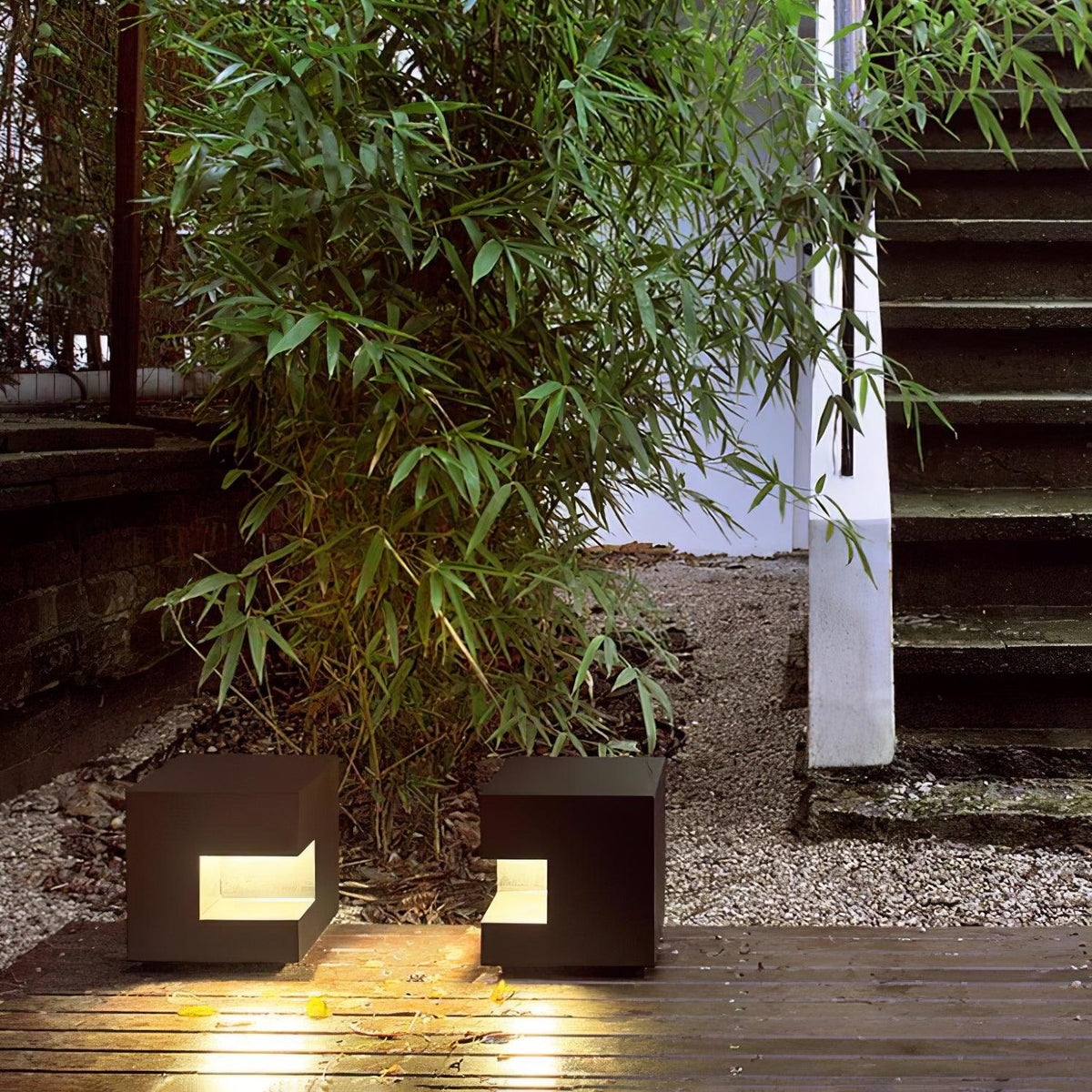 Asterelle Metal Cube Outdoor Post Lamp