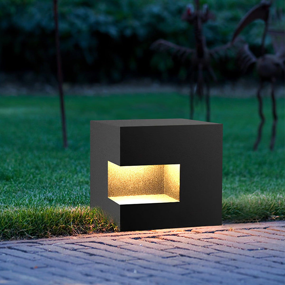 Asterelle Metal Cube Outdoor Post Lamp