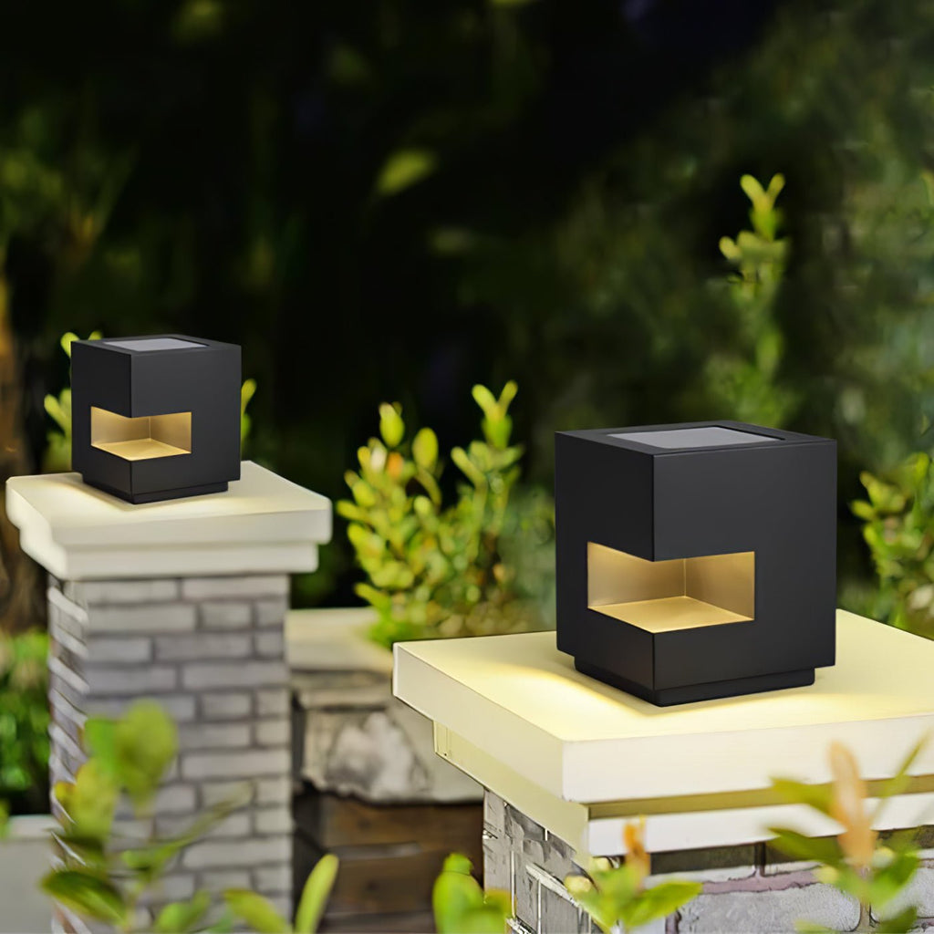 Asterelle Metal Cube Outdoor Post Lamp
