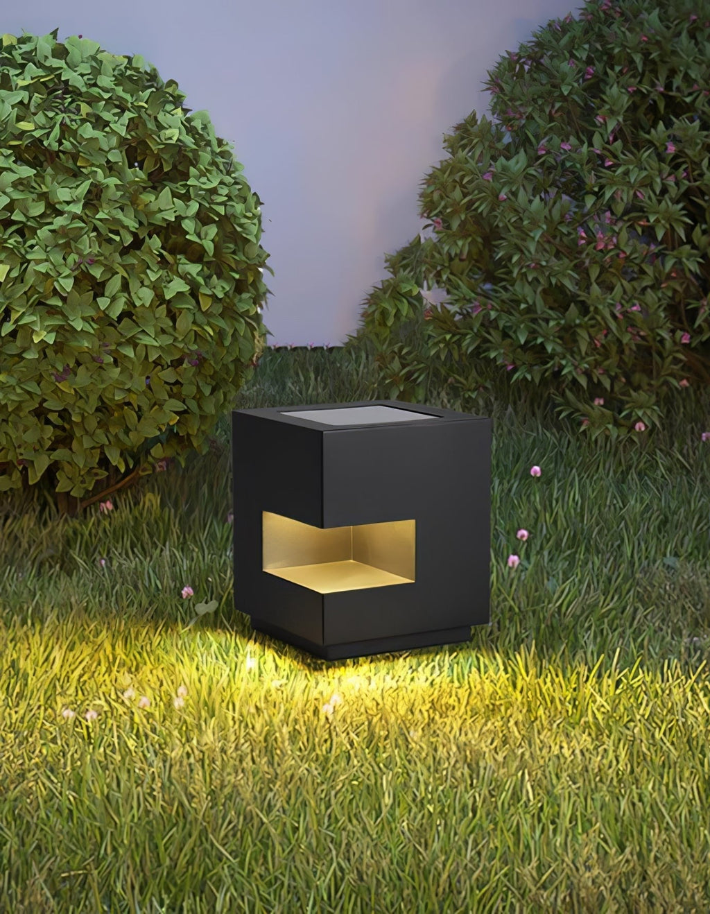 Asterelle Metal Cube Outdoor Post Lamp