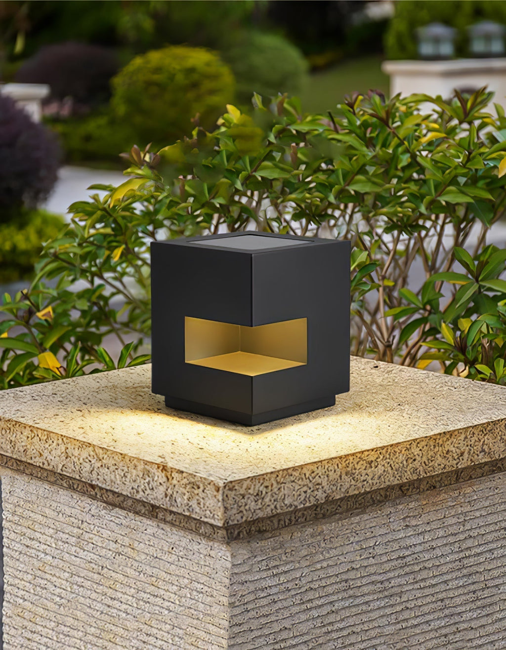 Asterelle Metal Cube Outdoor Post Lamp
