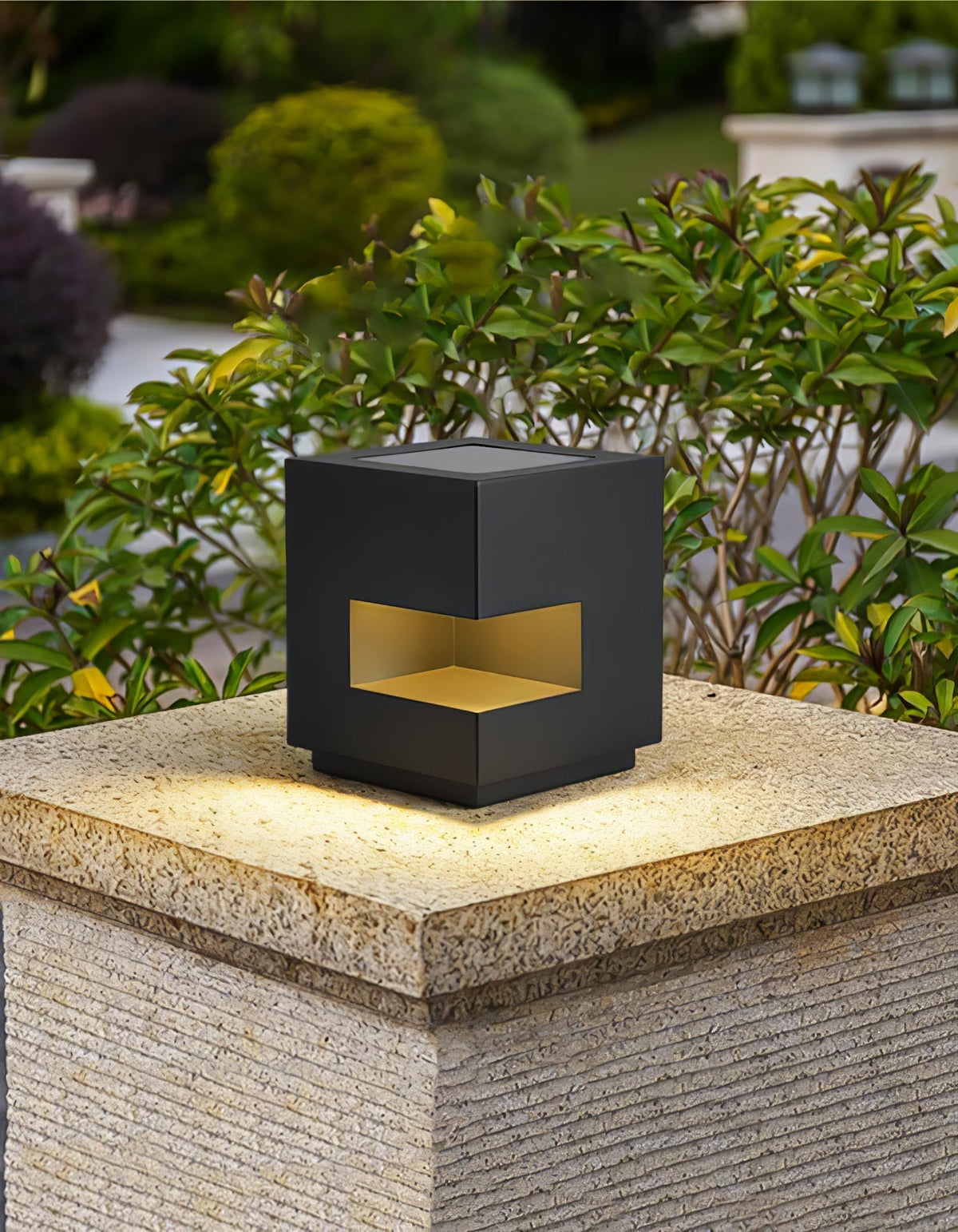 Asterelle Metal Cube Outdoor Post Lamp