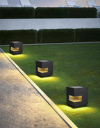 Asterelle Metal Cube Outdoor Post Lamp