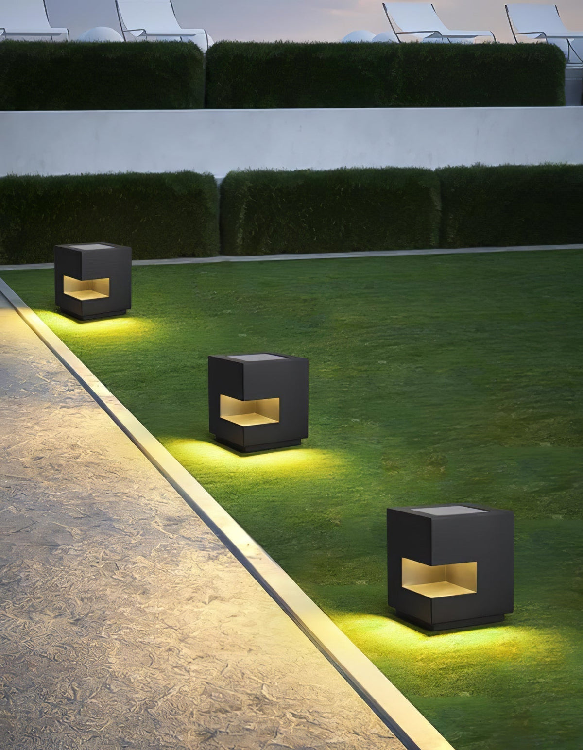 Asterelle Metal Cube Outdoor Post Lamp