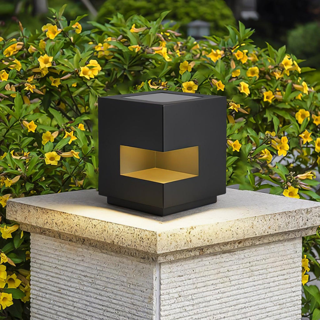 Asterelle Metal Cube Outdoor Post Lamp