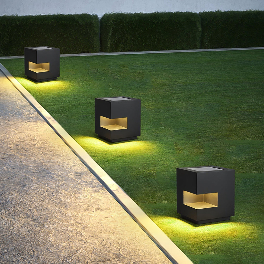 Asterelle Metal Cube Outdoor Post Lamp