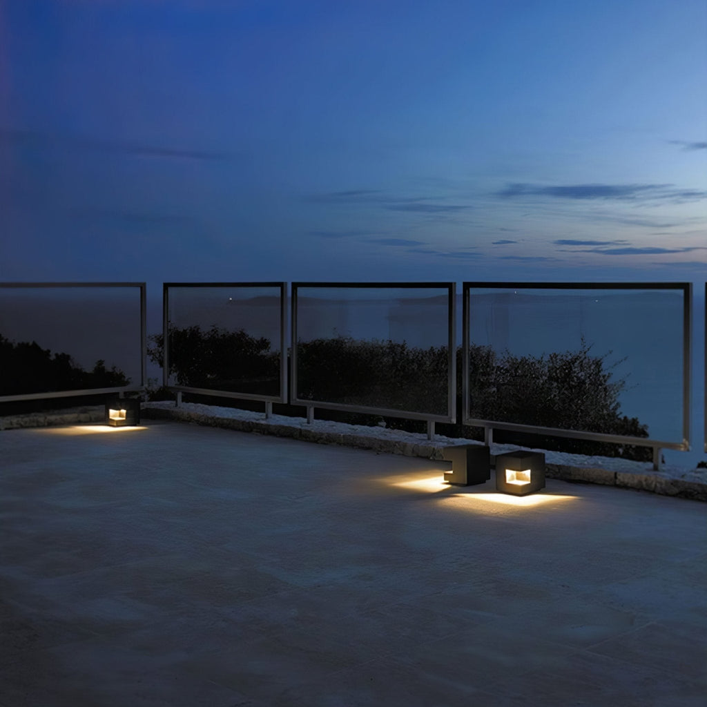 Asterelle Metal Cube Outdoor Post Lamp