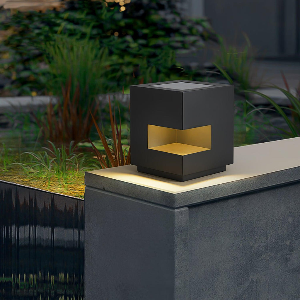 Asterelle Metal Cube Outdoor Post Lamp