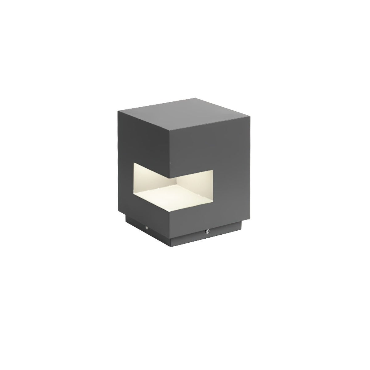 Asterelle Metal Cube Outdoor Post Lamp#Power source_Model A: Wired Version#Kelvin range_Warm Light