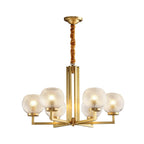 Norvessa Ribbed Glass Round Chandelier#Size_6 heads#Finish_Brass+Opaque glass