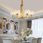 Norvessa Ribbed Glass Round Chandelier