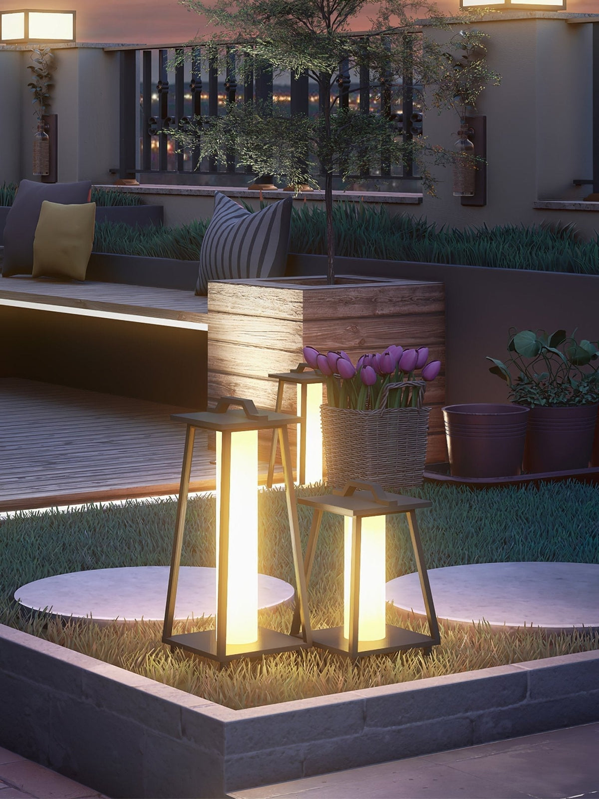 Zoravine Metal Portable Outdoor Lamp