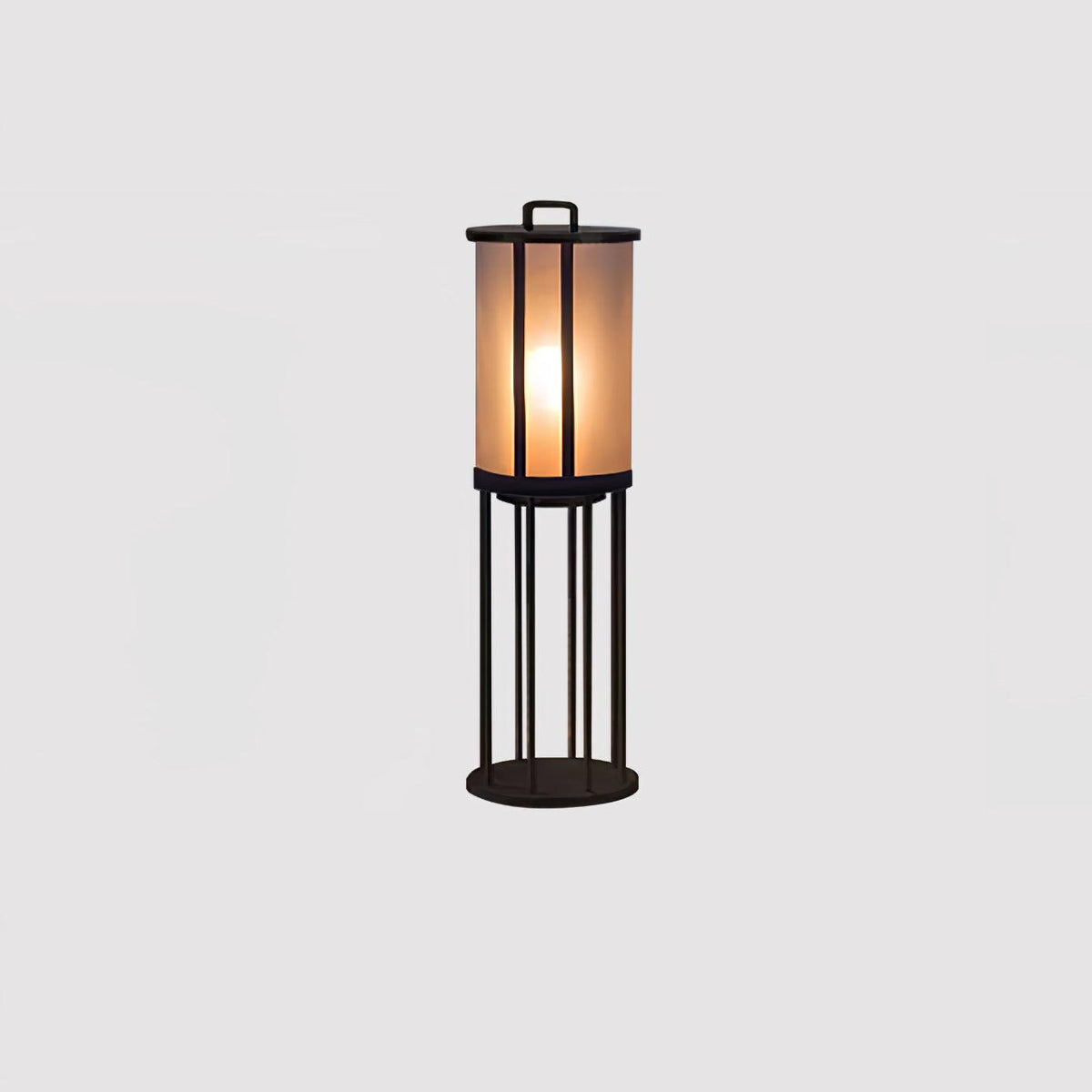 Yvelisse Acrylic Round Outdoor Post Lamp#Size_D 11″ x H 47.2″#Power source_Model A: Wired Version#Kelvin range_Warm Light