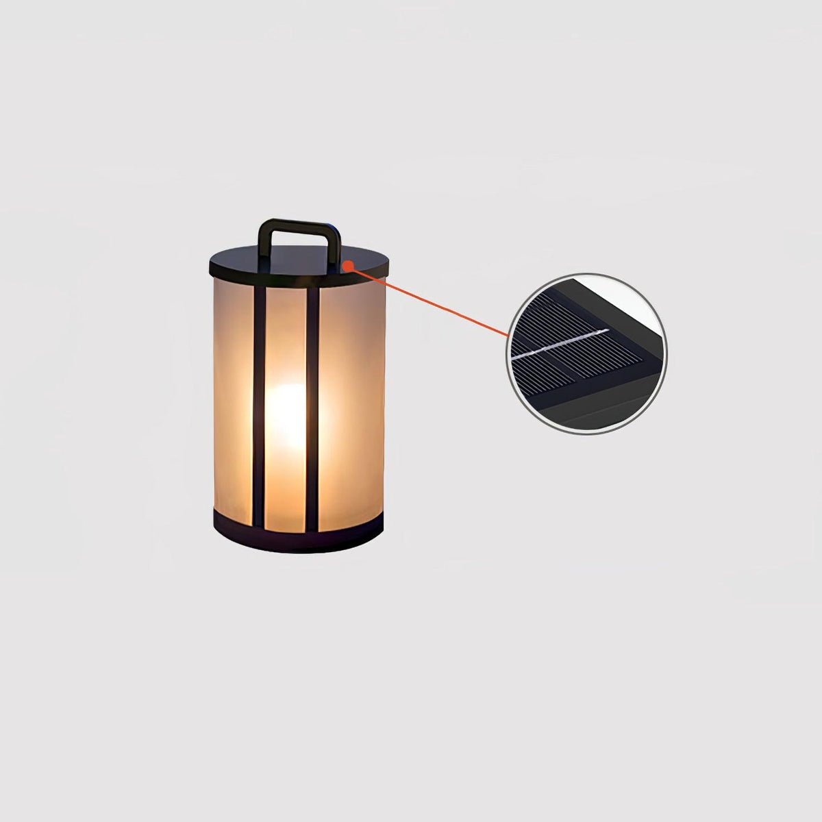 Yvelisse Acrylic Round Outdoor Post Lamp#Size_D 11″ x H 23.6″#Power source_Model B: Solar-Powered Version