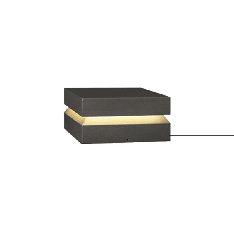 Westoria Metal Square Outdoor Post Lamp#Size_9.8"#Power source_Model A: Wired Version#Kelvin range_Warm Light