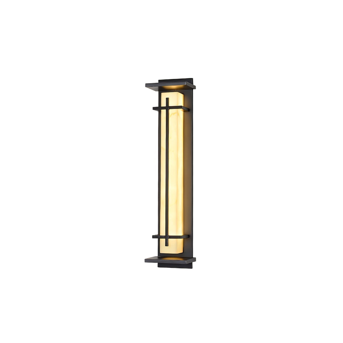 Xandelle Metal Square Outdoor Wall Lamp#Size_W 4.7″ x H 19.7″