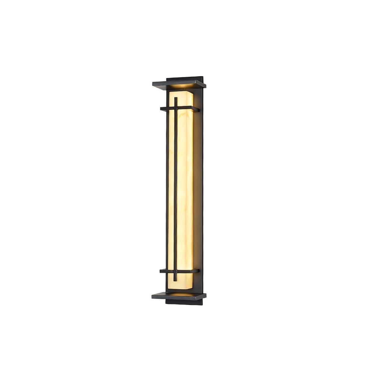 Xandelle Metal Square Outdoor Wall Lamp#Size_W 4.7″ x H 27.6″