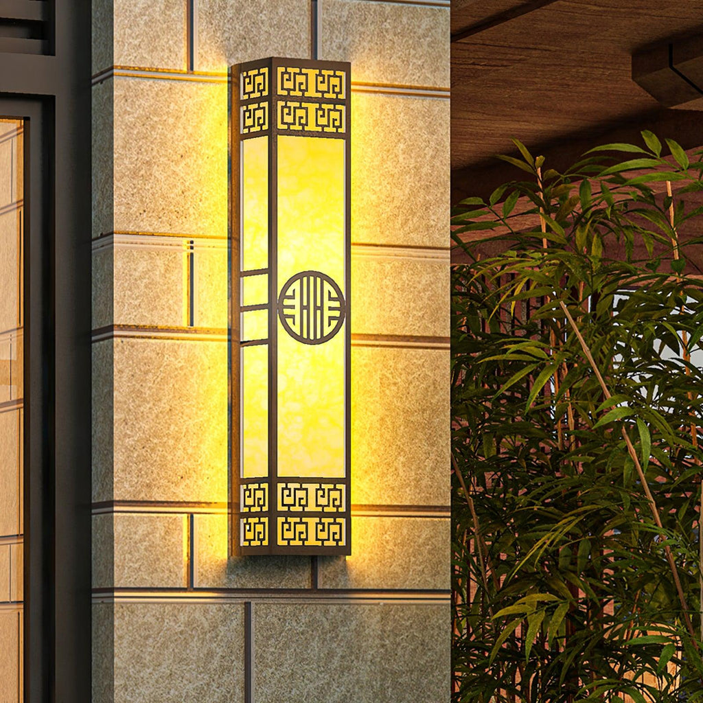 Virelle Plaster Stripe Outdoor Wall Lamp