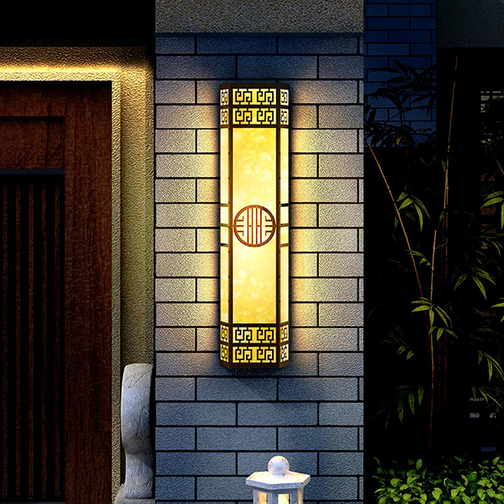 Virelle Plaster Stripe Outdoor Wall Lamp