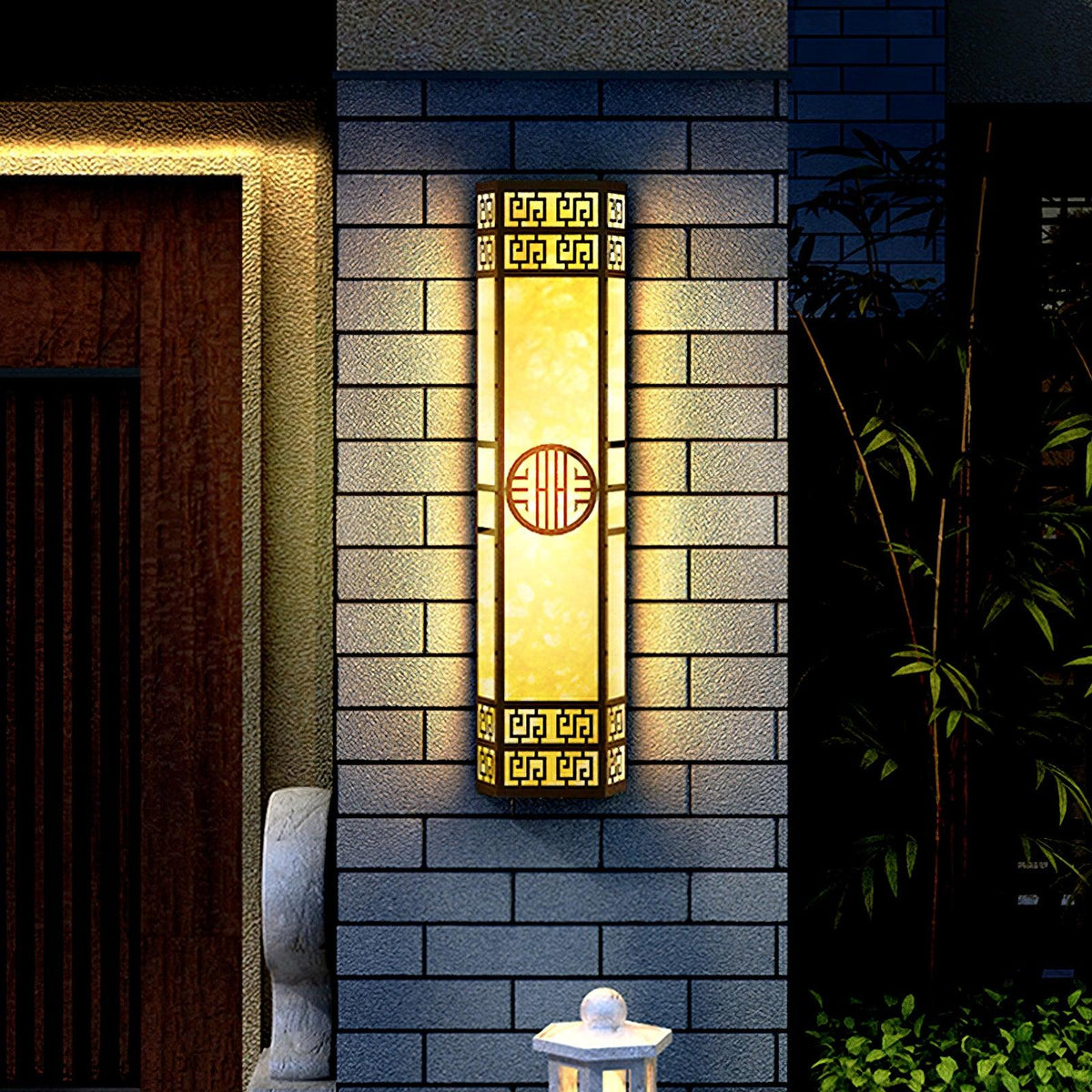 Virelle Plaster Stripe Outdoor Wall Lamp