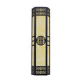 Virelle Plaster Stripe Outdoor Wall Lamp#Finish_Black & Light Yellow