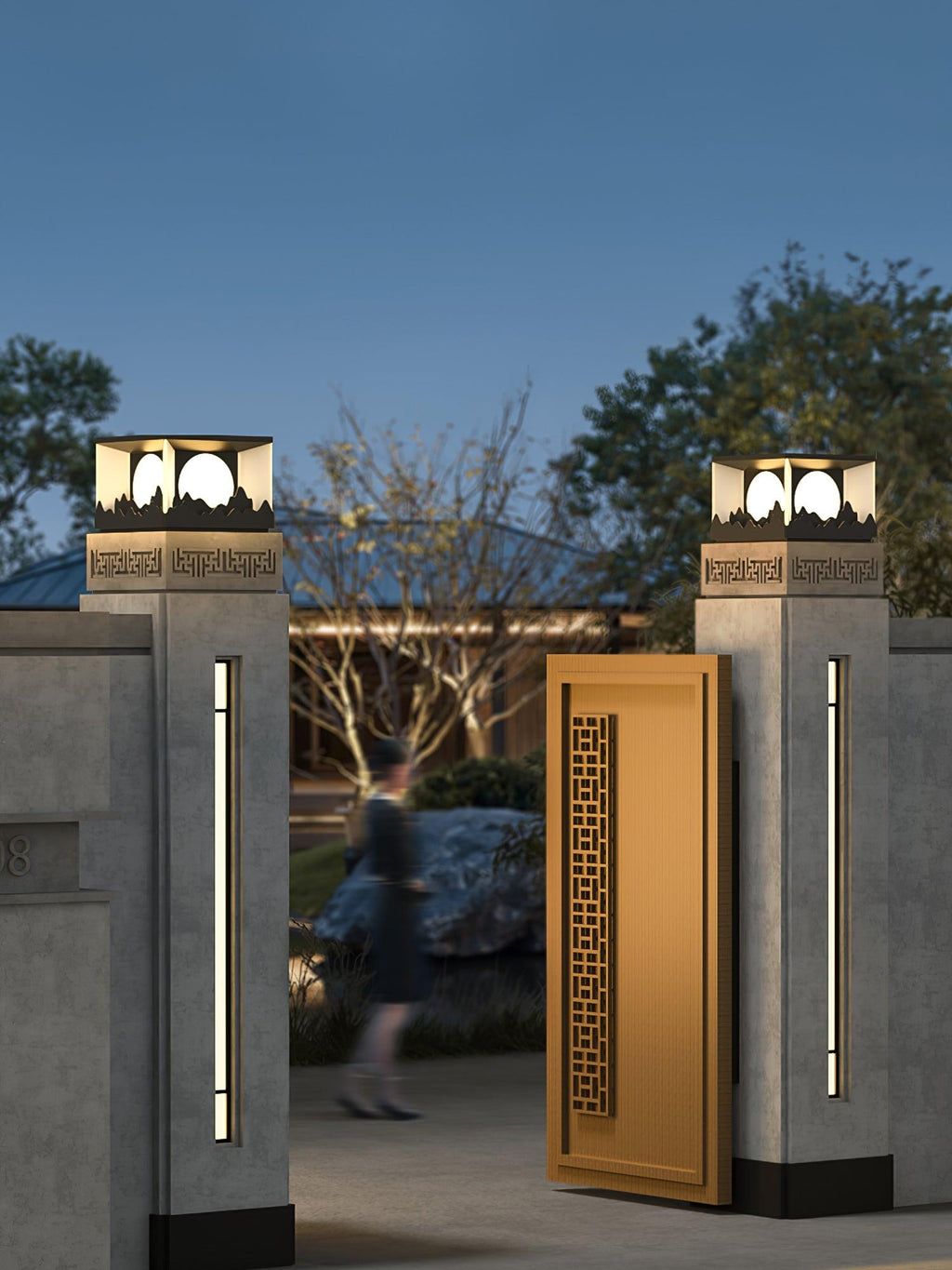 Ulmoria Metal Sunrise Outdoor Garden Light